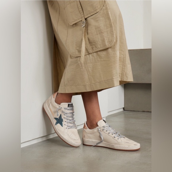 Golden Goose Ball Star Sneaker White, green, copper silver lace NIB Auth women - Picture 6 of 9